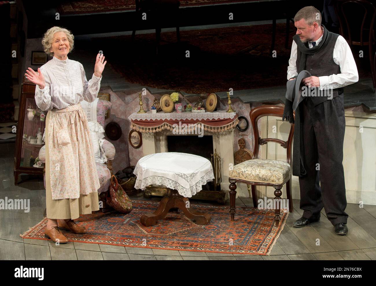 Actors Angela Thorne, who plays Mrs Wilberforce, and John Gordon