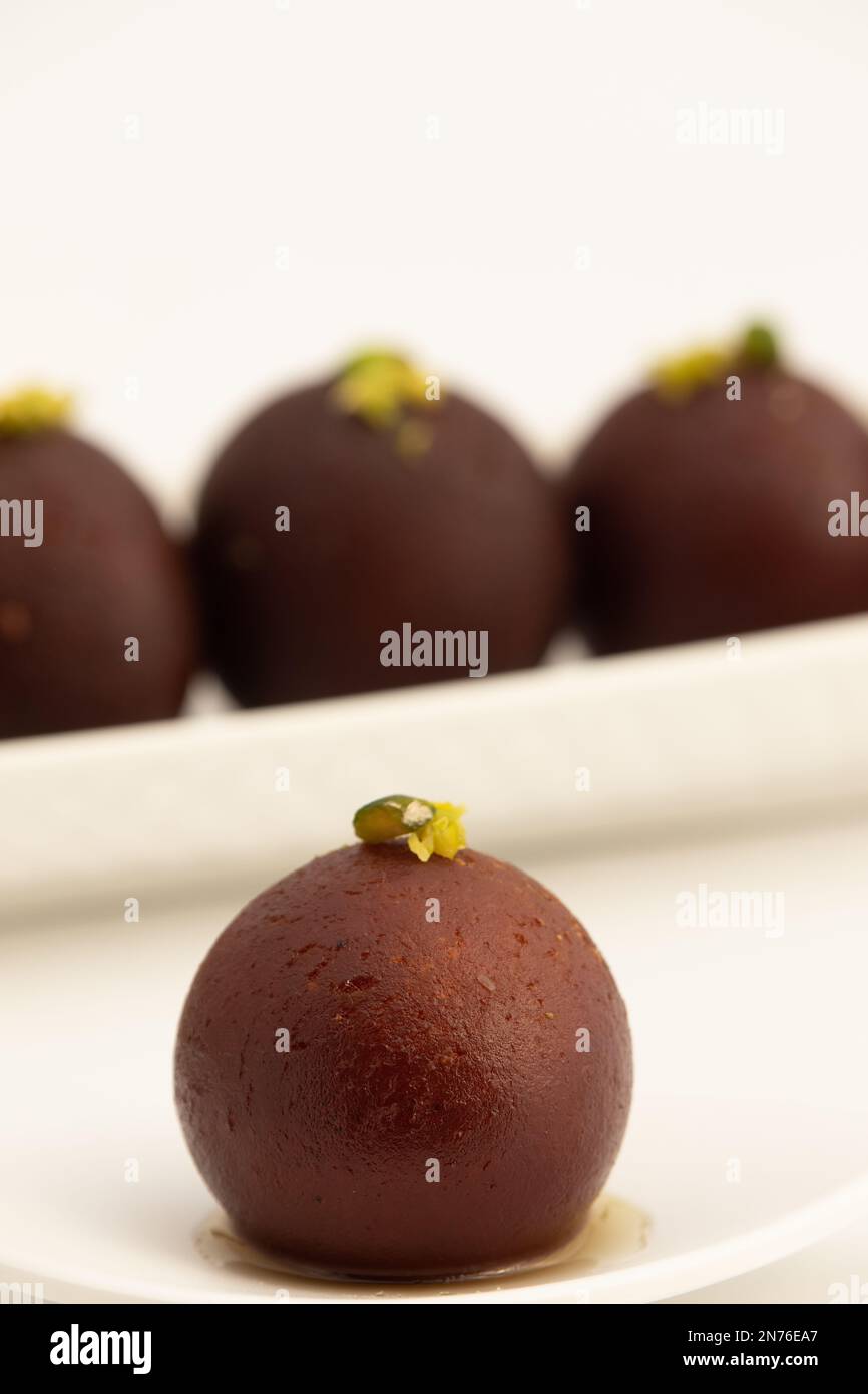 Traditional Ball Shaped Mithai Kala Jamun Or Dark Black Gulab Jamun