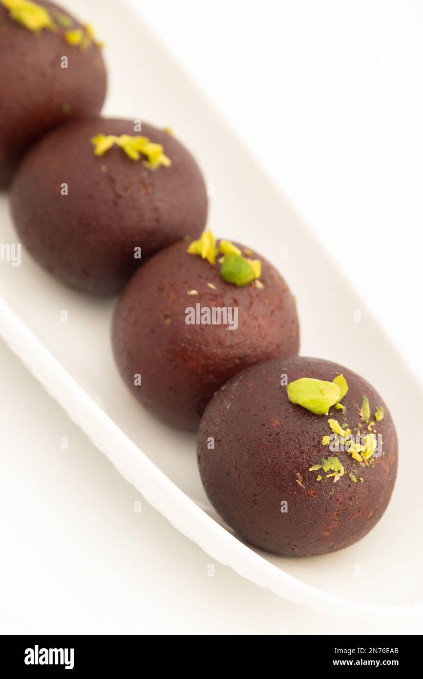 Traditional Ball Shaped Mithai Kala Jamun Or Dark Black Gulab Jamun