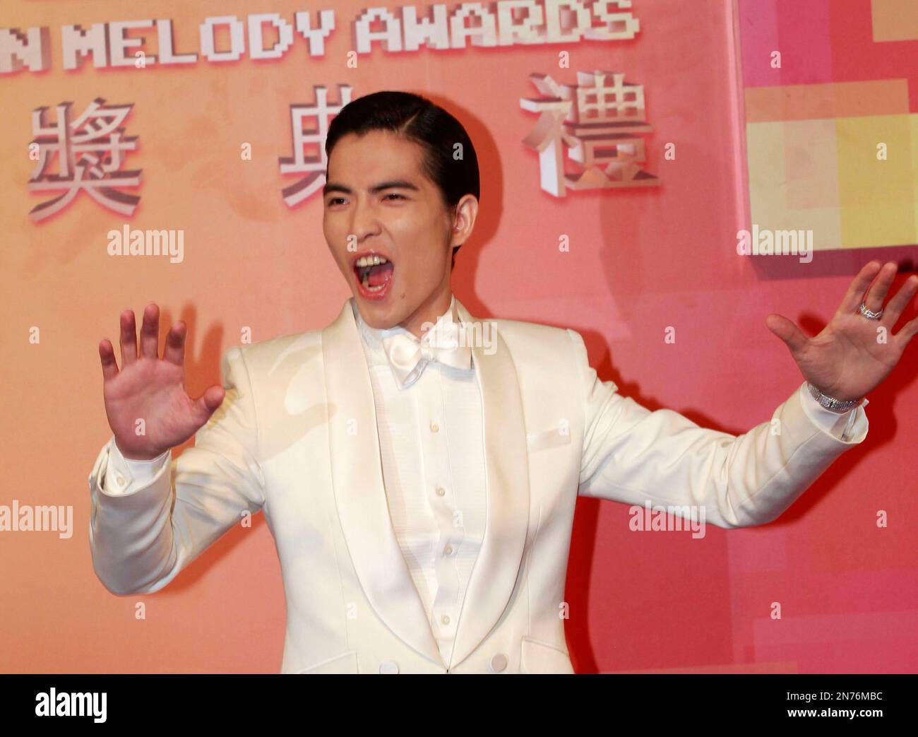 Taiwanese singer Jam Hsiao arrives for the 24th Golden Melody Awards in