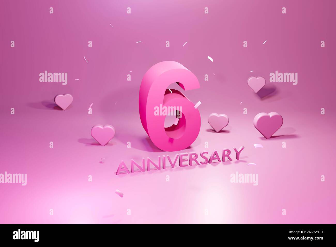 Anniversary celebration numbers pastel background 3d render Stock Photo ...