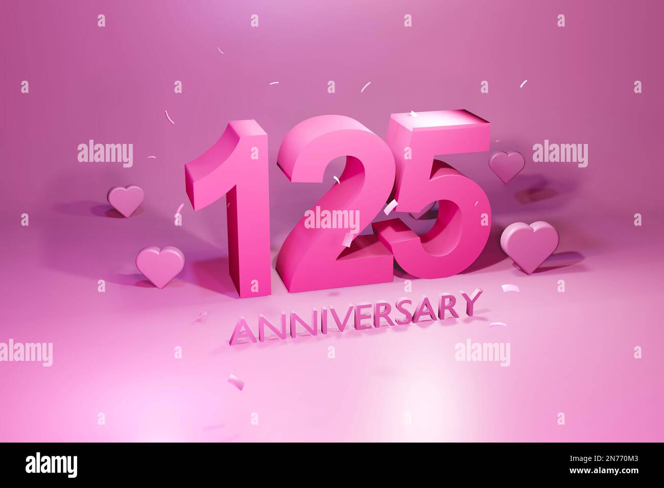 Anniversary celebration numbers pastel background 3d render Stock Photo ...