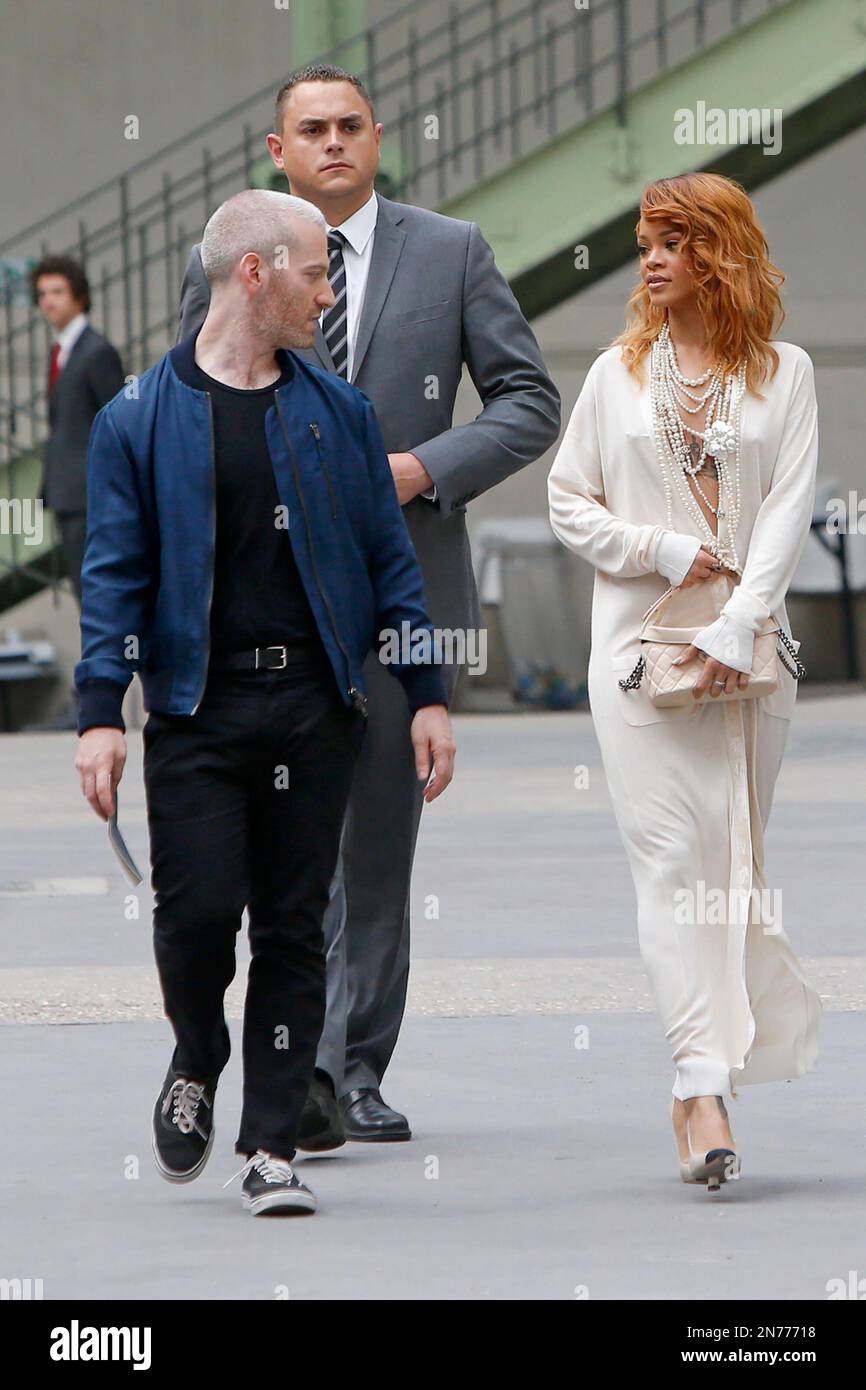 Rihanna in Chanel  Paris Couture Fashion Week: Fall 2013 – Front
