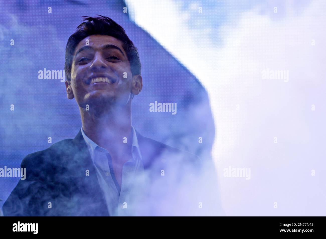Arab Idol Mohammad Assaf, a 23 year old singer from Gaza, performs for ...