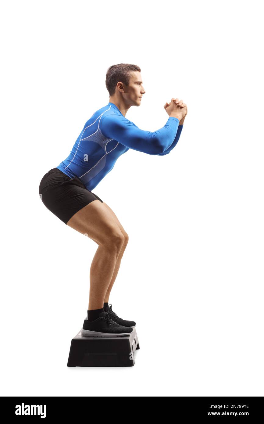 Step exercise gym man Cut Out Stock Images Pictures Alamy