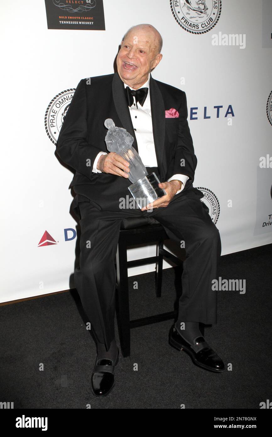 Actor and Comedian Don Rickles poses for photos at the Friars Club