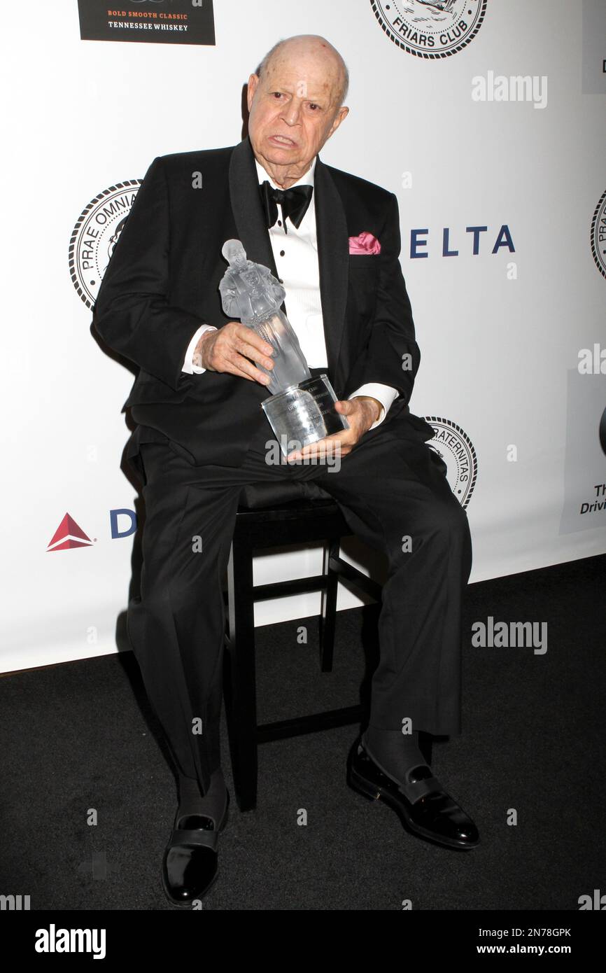 Actor and Comedian Don Rickles poses for photos at the Friars Club