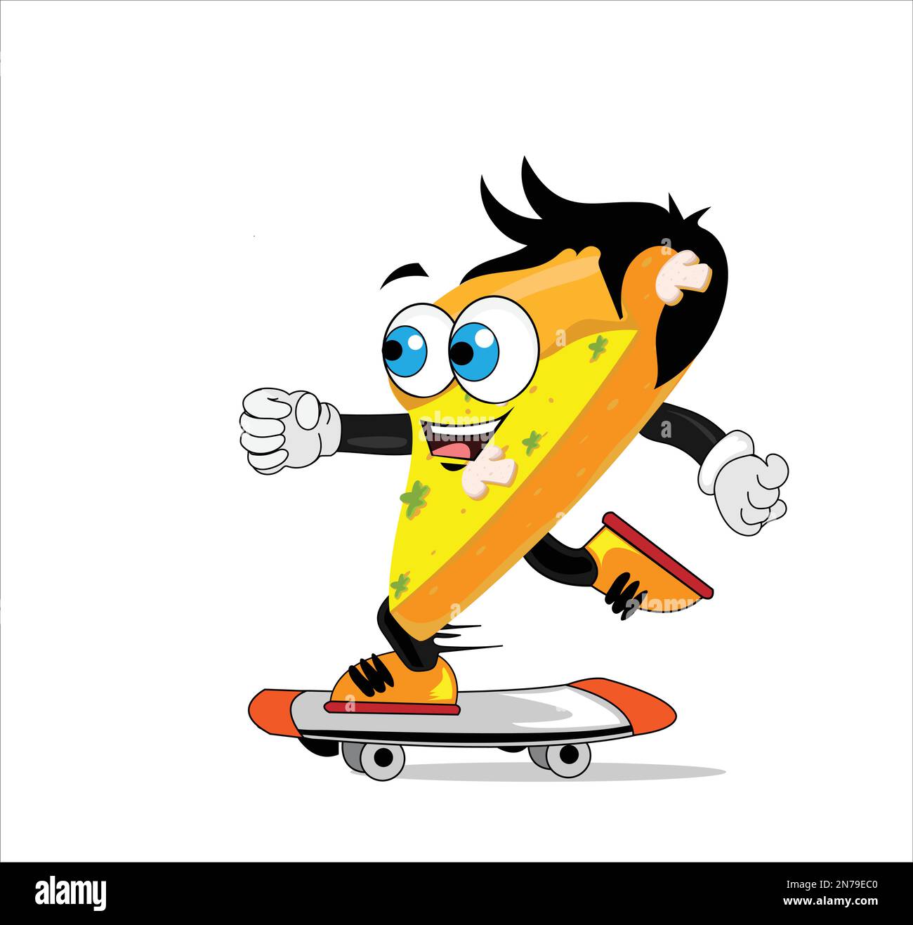 Fast food roller skating mascot cartoon Stock Vector Image & Art Alamy