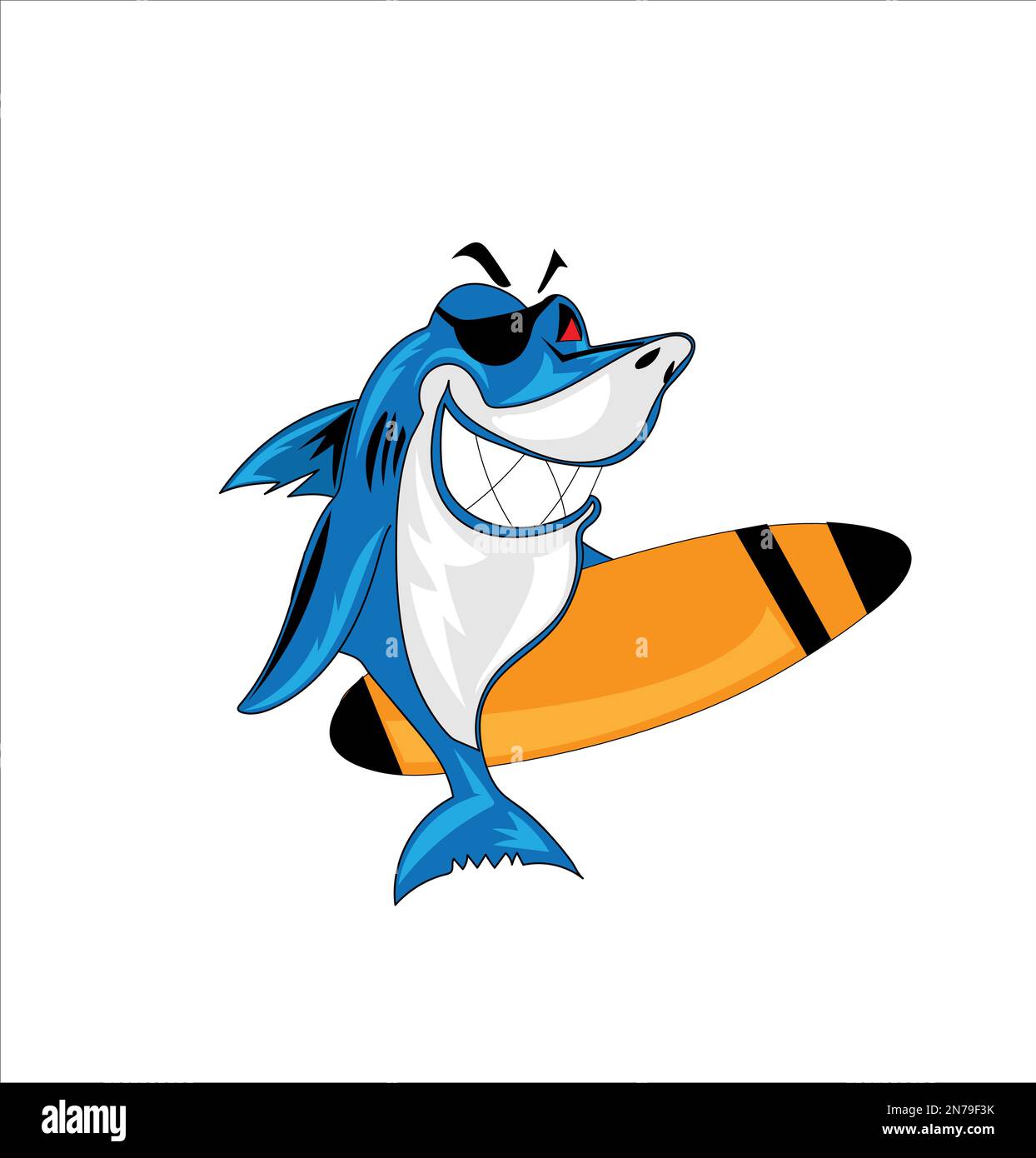 Fish on skateboard vector illustration Stock Vector