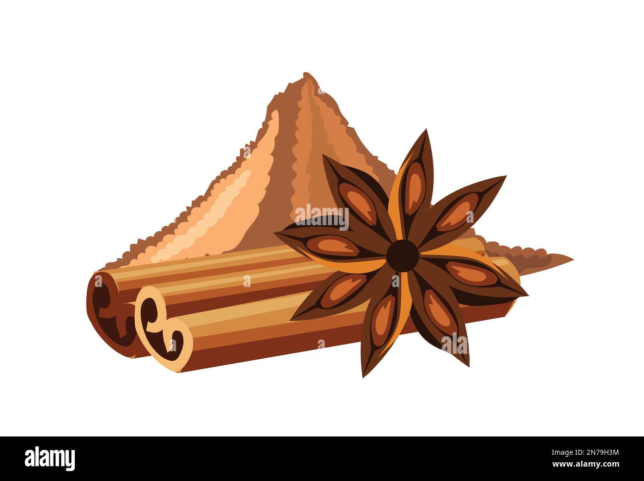 Cinnamon Indian vector illustration Stock Vector Image & Art Alamy