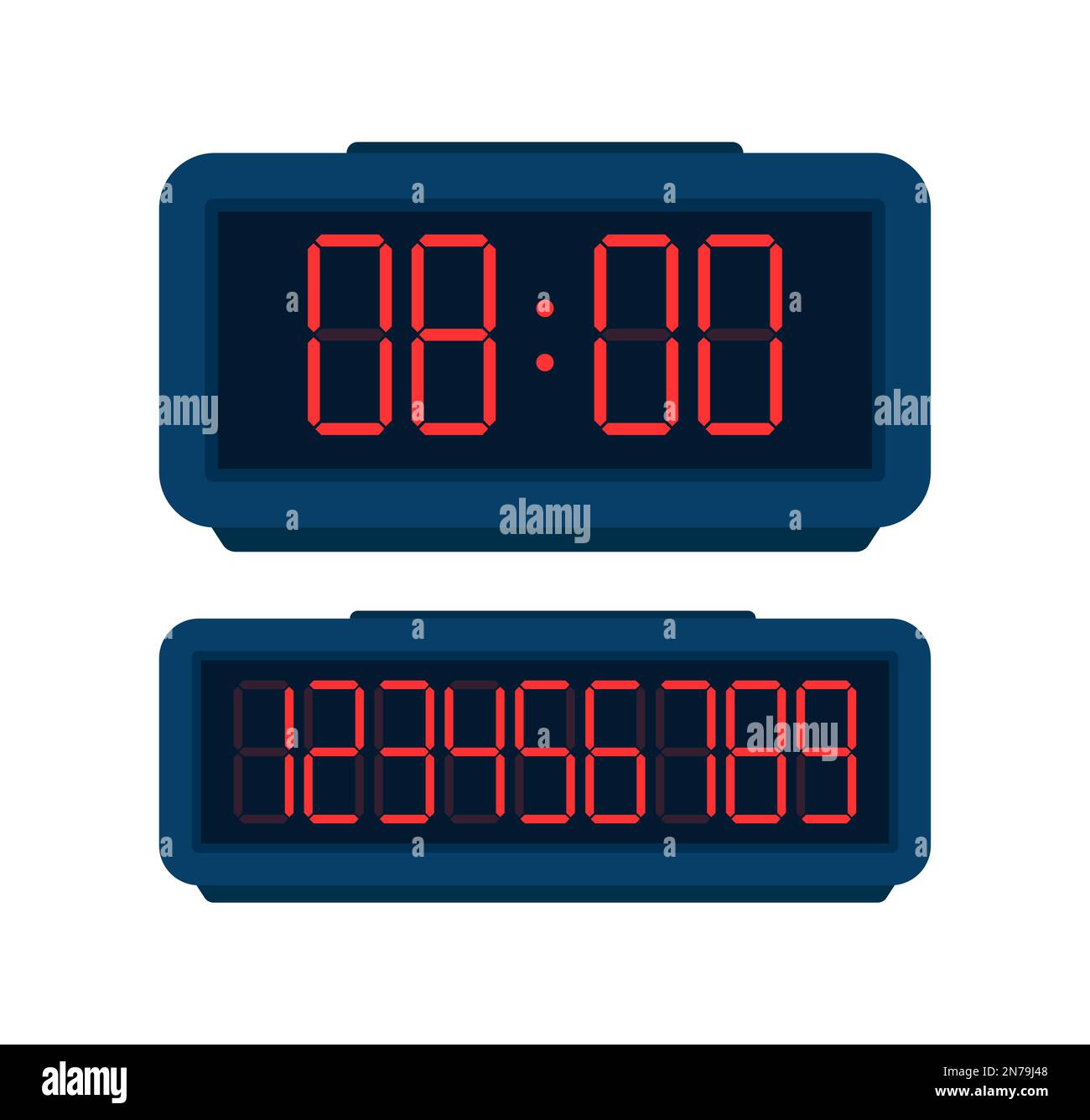 Digital alarm clock. Time icon. Vector illustration Stock Vector Image & Art Alamy