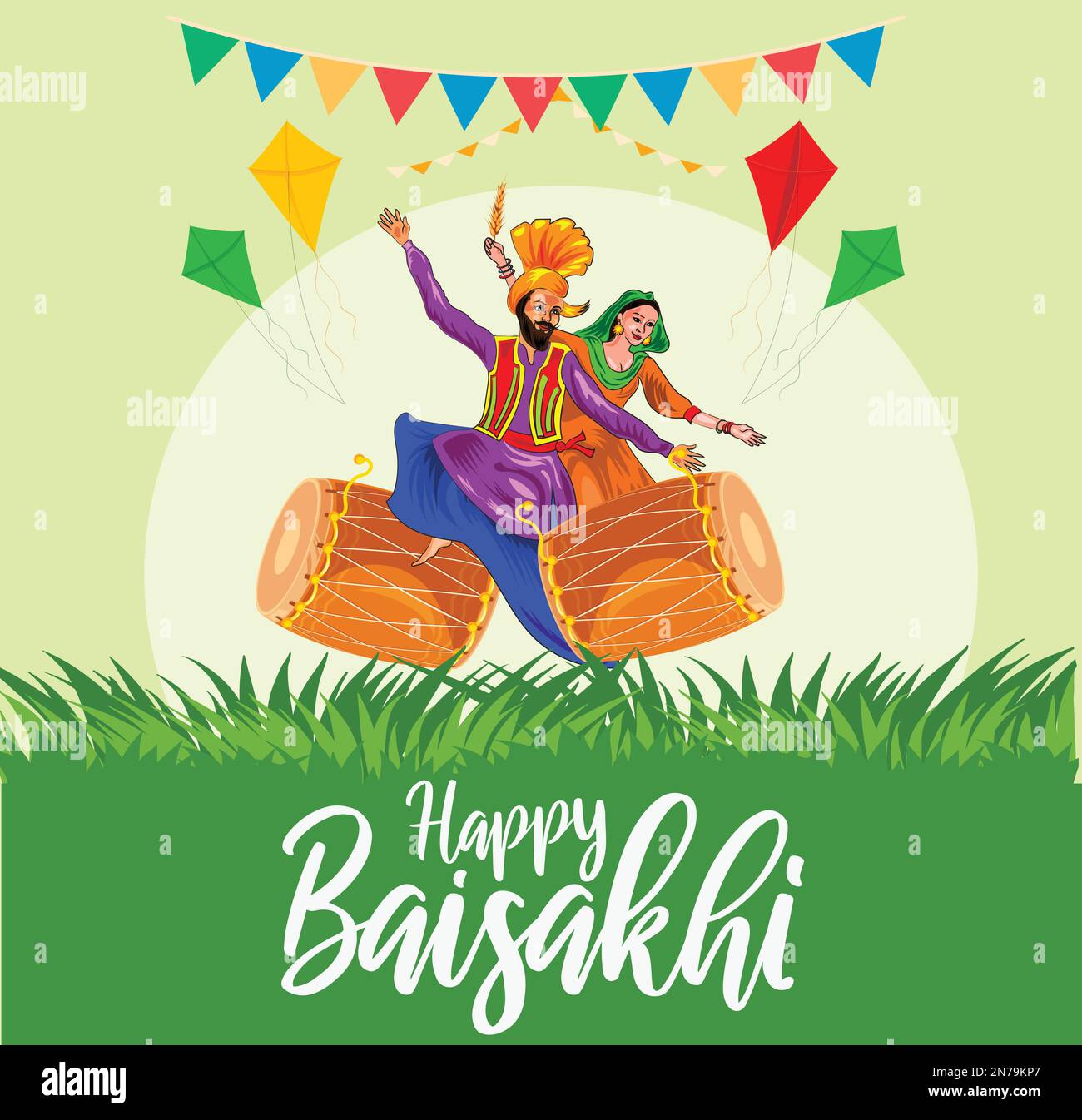 Happy baisakhi vector illustration Stock Vector Image & Art Alamy