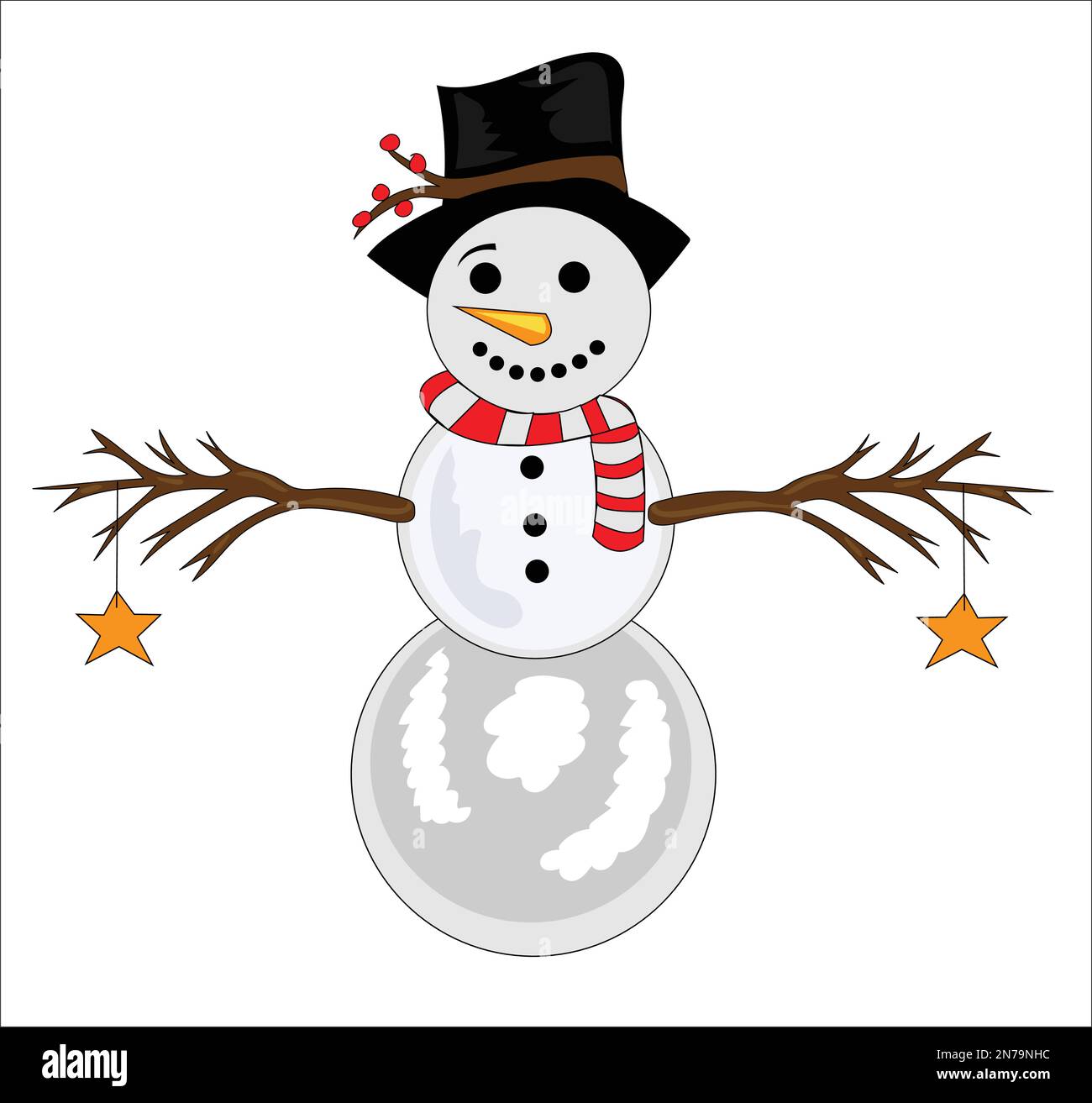 Snow man vector illustration Stock Vector Image & Art - Alamy