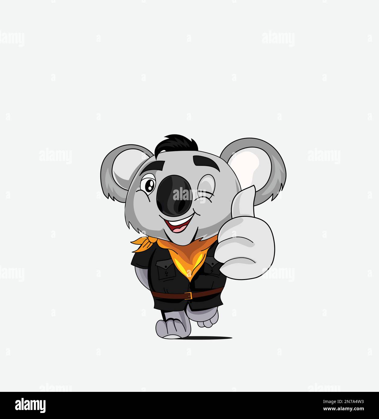 Koala mascot vector illustration on white background Stock Vector