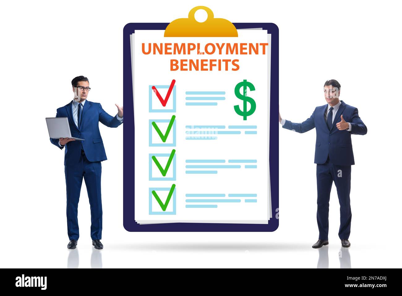 Concept with the unemployment benefit form application Stock Photo Alamy