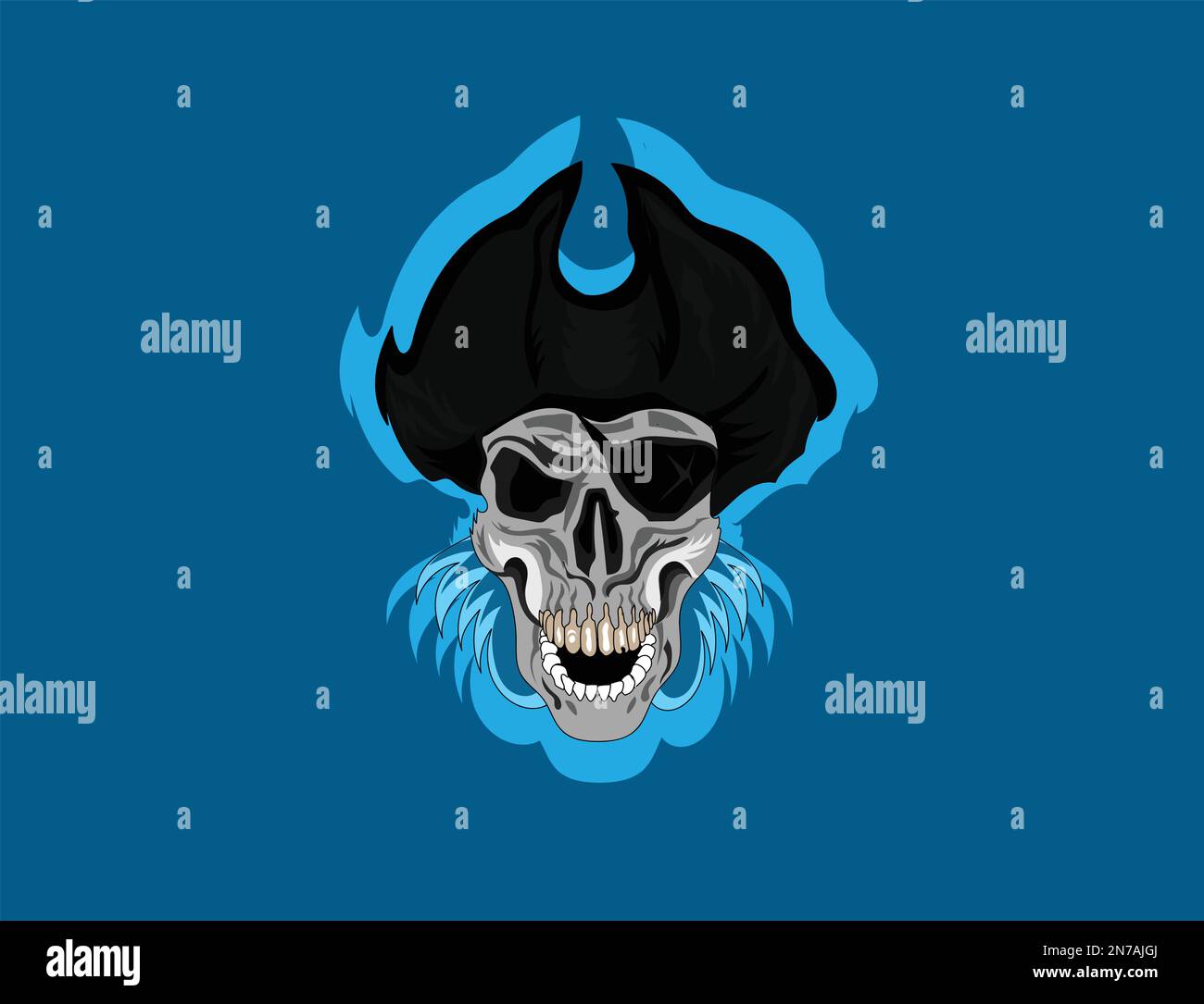 vector skull on white background Free Vector Stock Vector Image & Art ...