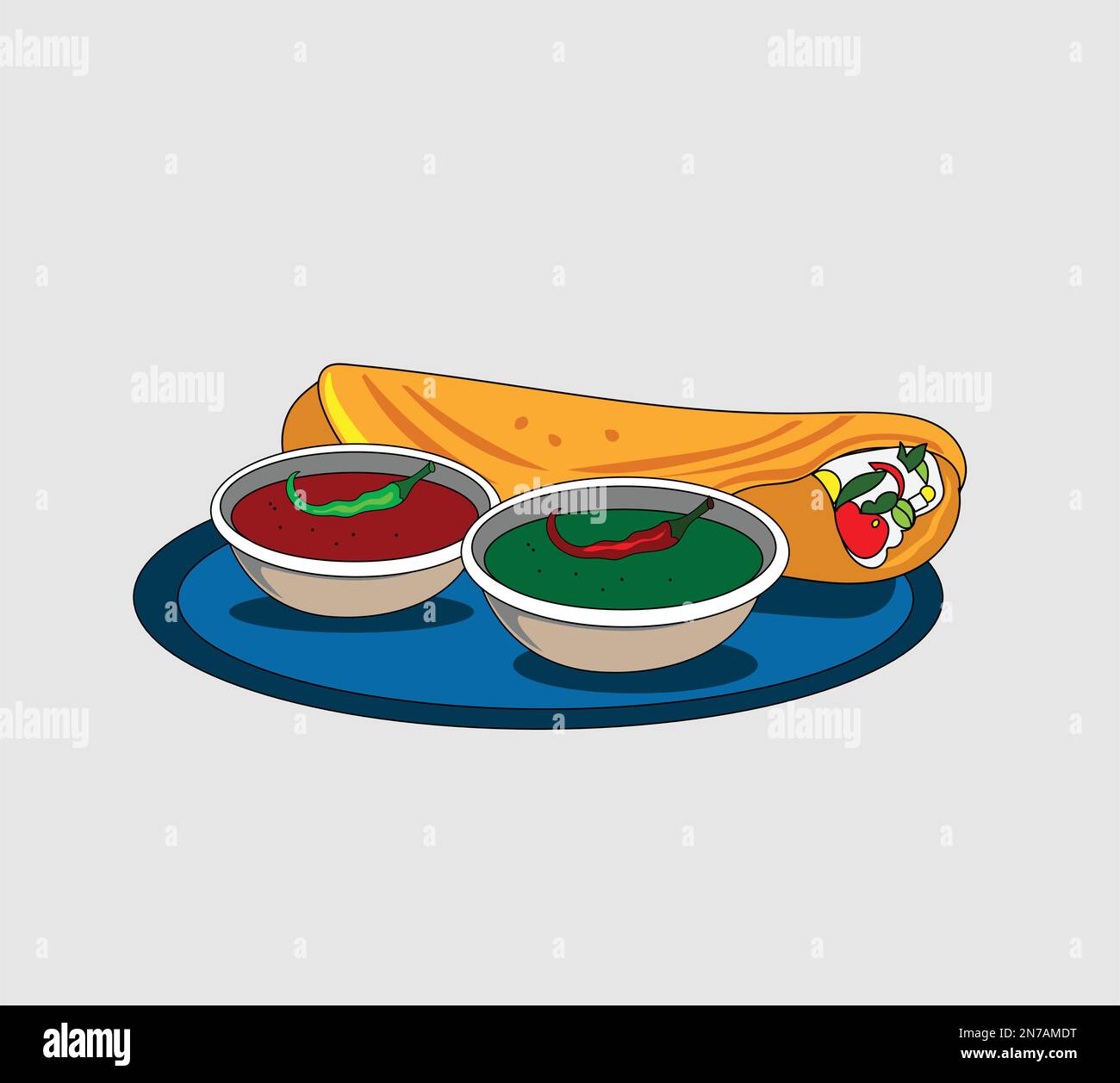 Dosa illustration hi-res stock photography and images - Alamy