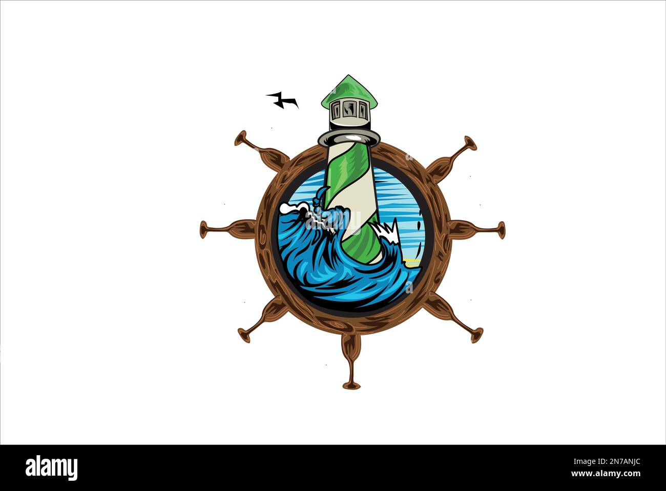 ship steering wheel vector logo Stock Vector Image & Art Alamy