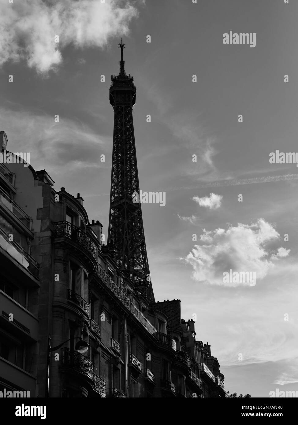 An angle shot of a wonderful and magnificent Eiffel tower in Paris, France Stock Photo