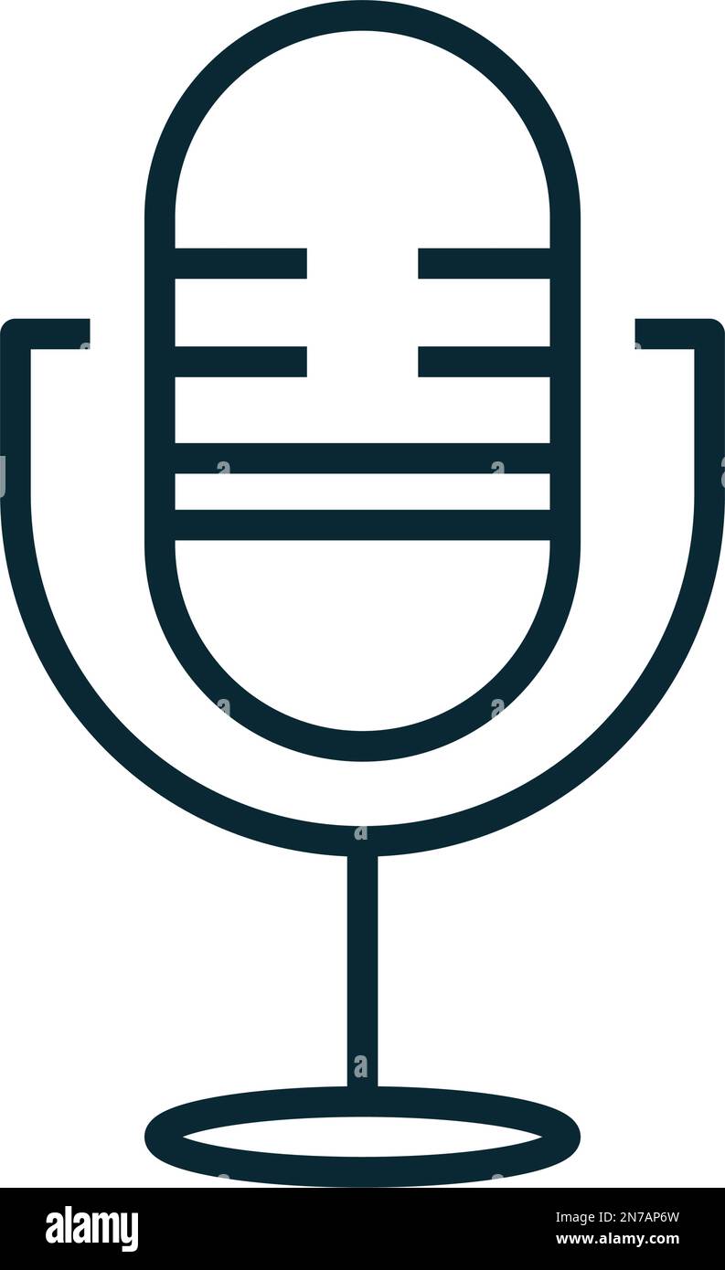 microphone icon line Stock Vector Image & Art - Alamy