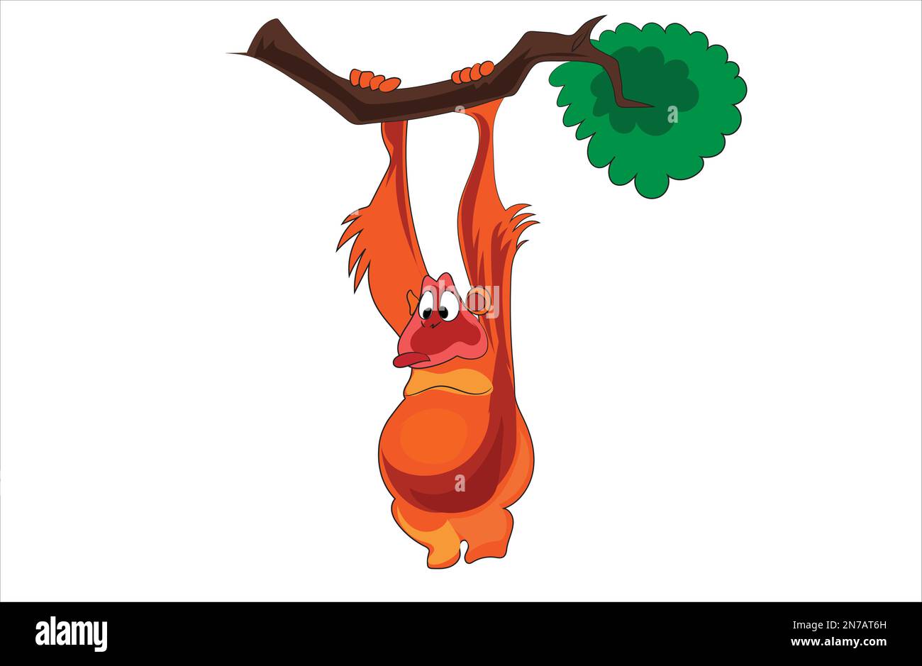 Orange monkey vector illustration Stock Vector Image & Art Alamy