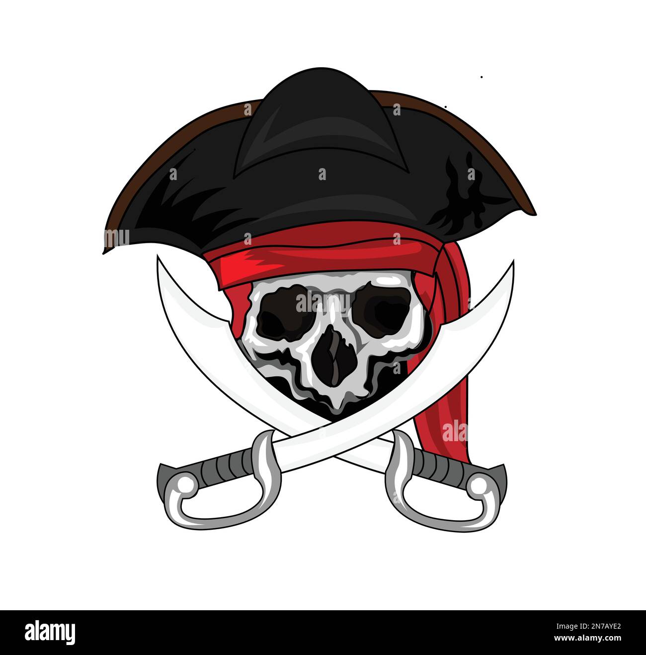 Pirates of the Caribbean skull vector illustration Stock Vector Image & Art Alamy