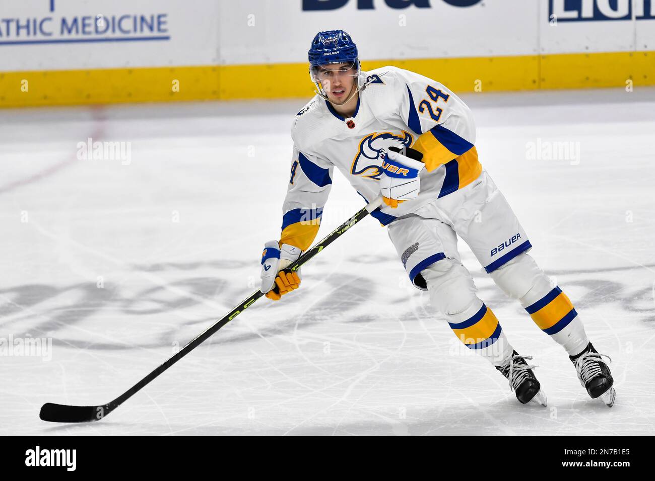 Buffalo Sabres center Dylan Cozens (24) skates during the third period