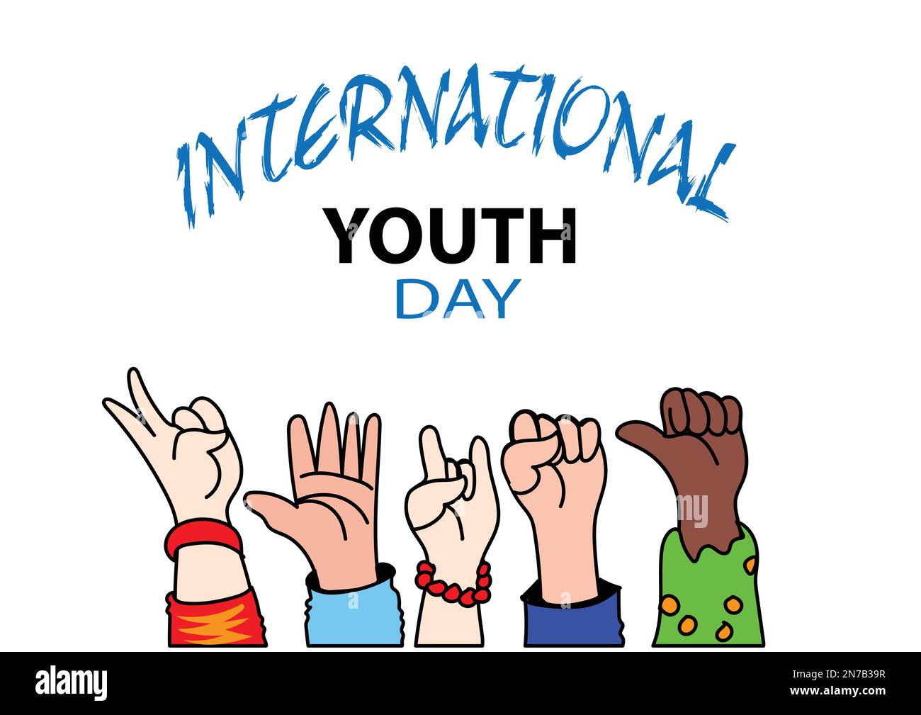 International Youth Day poster Stock Vector Image & Art Alamy