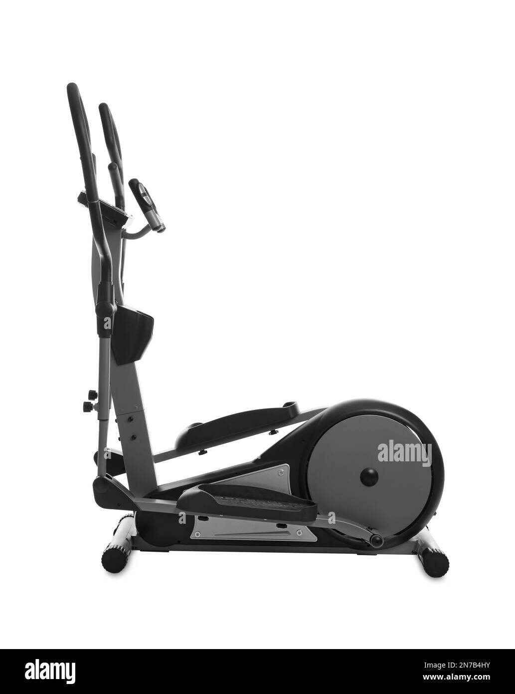 Modern elliptical machine cross trainer isolated on white Stock Photo