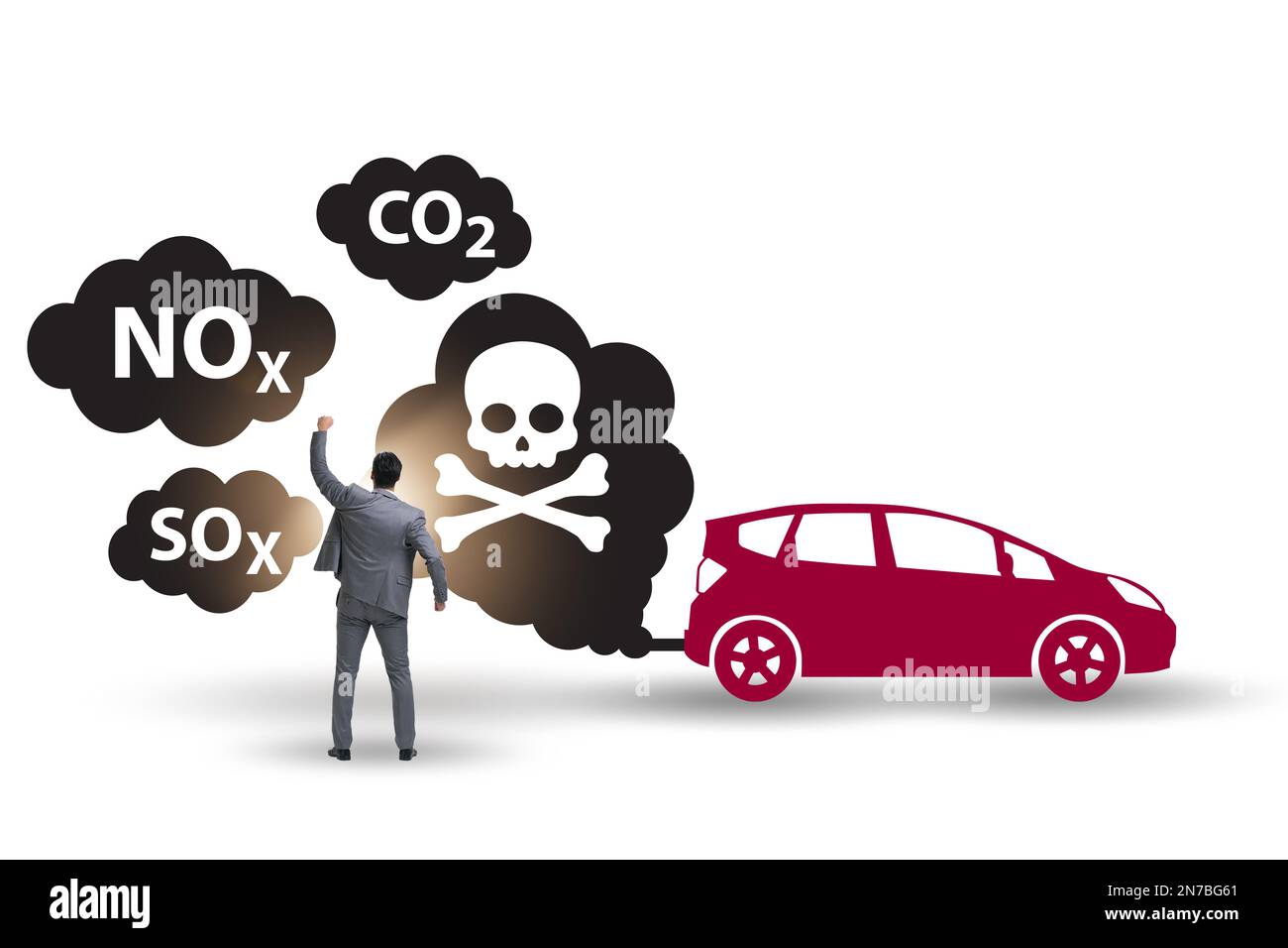 Car pollution in the ecological concept Stock Photo Alamy