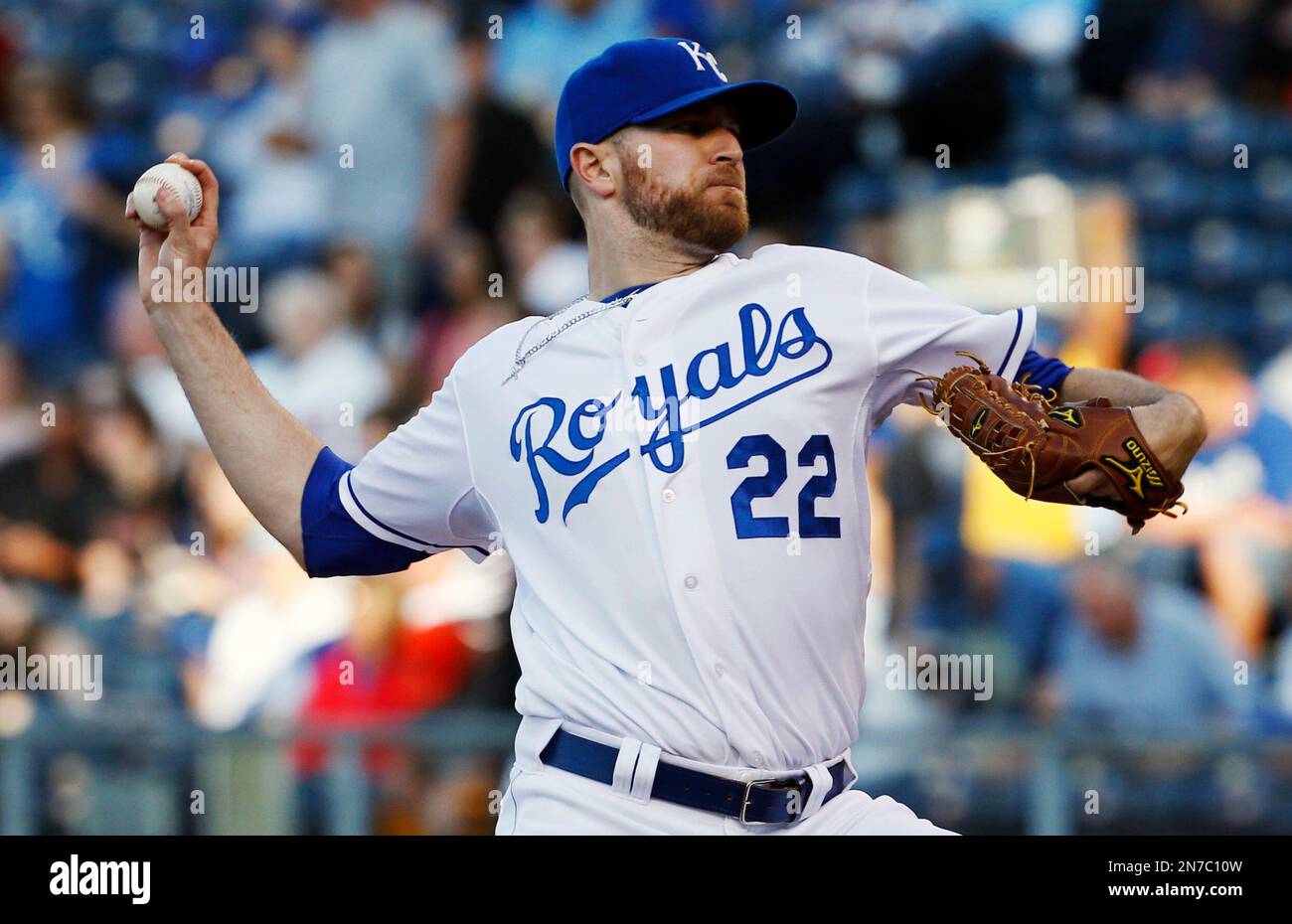 Kansas City Royals starting pitcher Wade Davis delivers to a Minnesota ...