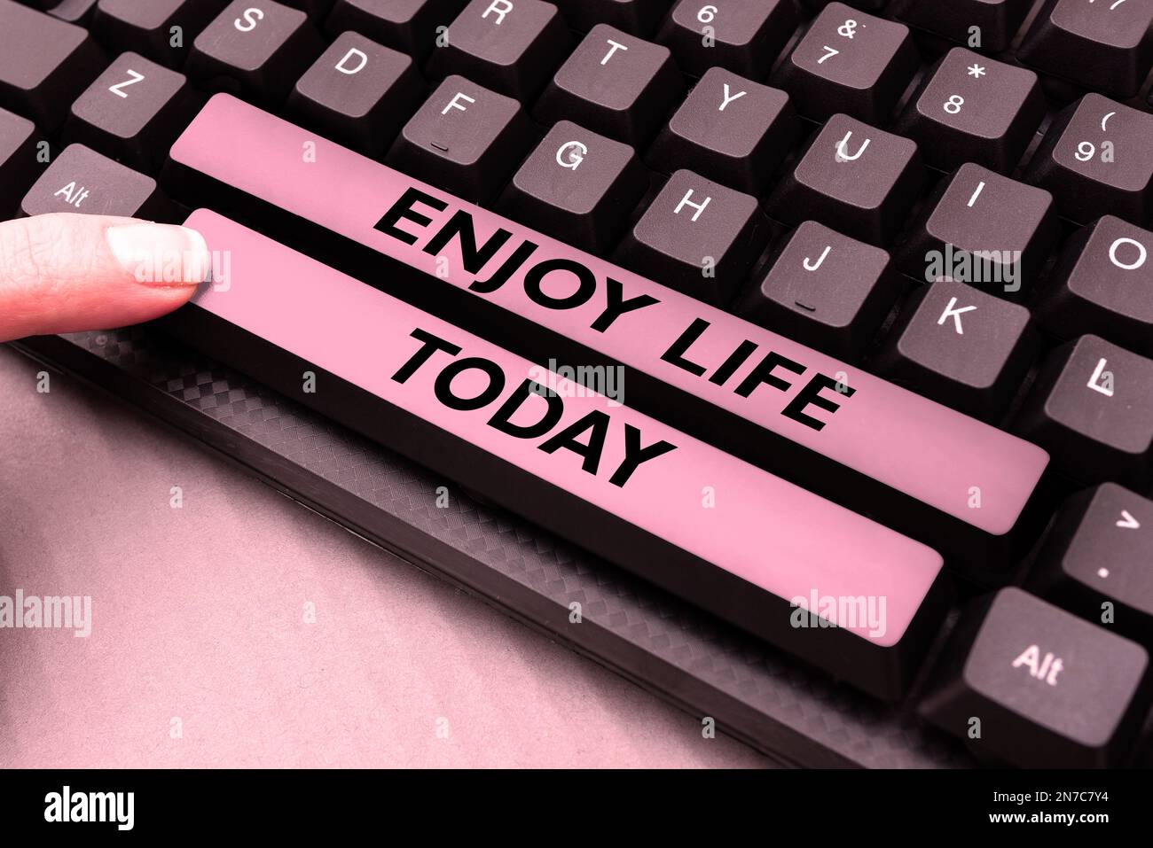 Handwriting text Enjoy Life. Concept meaning Any thing, place,food or person, that makes you relax and happy Stock Photo