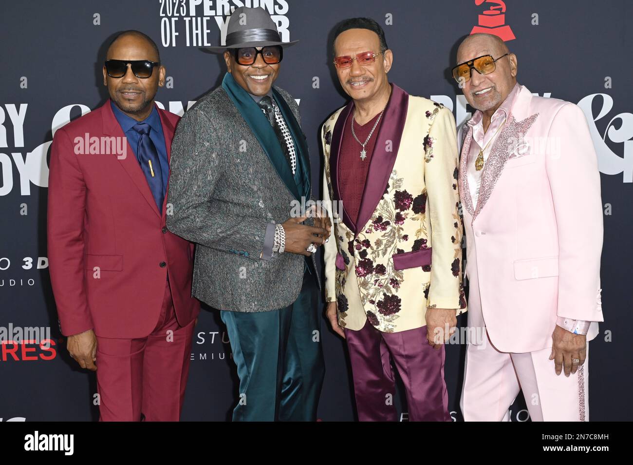 Los Angeles, USA. 03rd Feb, 2023. LOS ANGELES, CA. February 03, 2023: The Four Tops - Ronnie McNeir, Abdul Fakir, Harold Bonhart & Roquel Payton at the MusiCares 2023 Persons of the Year Gala at the Los Angeles Convention Centre. Picture Credit: Paul Smith/Alamy Live News Stock Photo