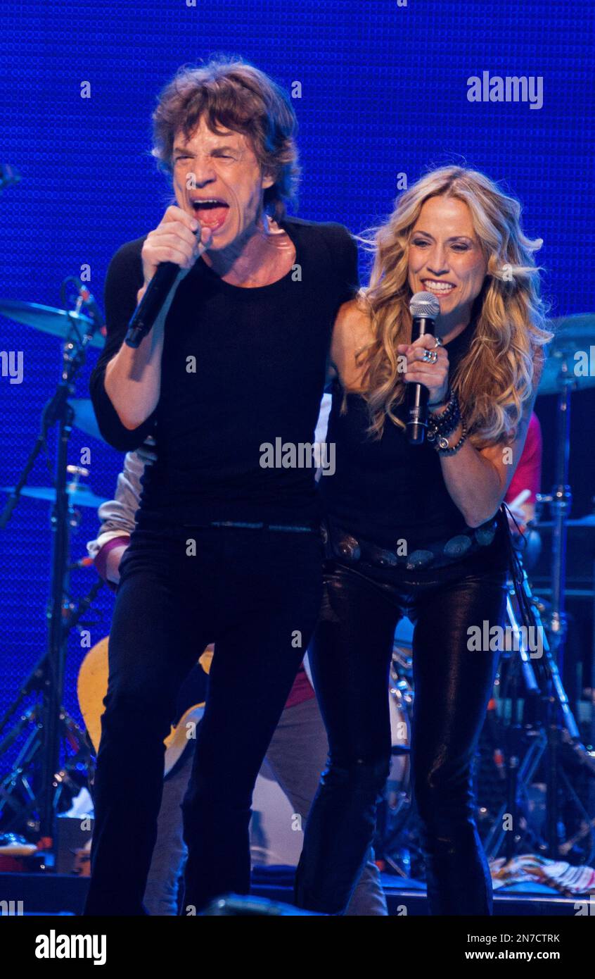 Mick Jagger of the Rolling Stones with special guest Sheryl Crow