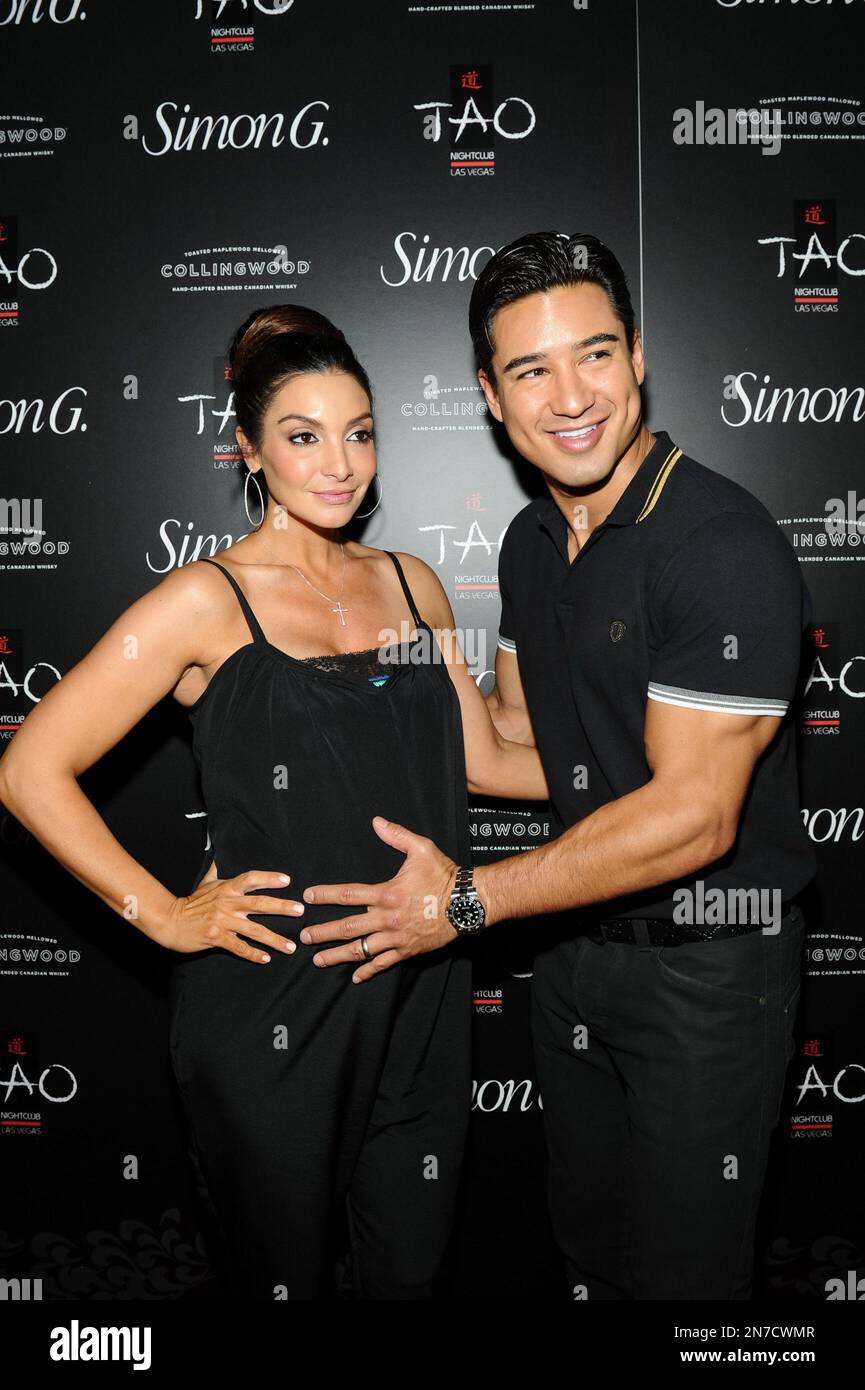 Mario and Courtney Lopez arrive at the annual Simon G Soiree at TAO on