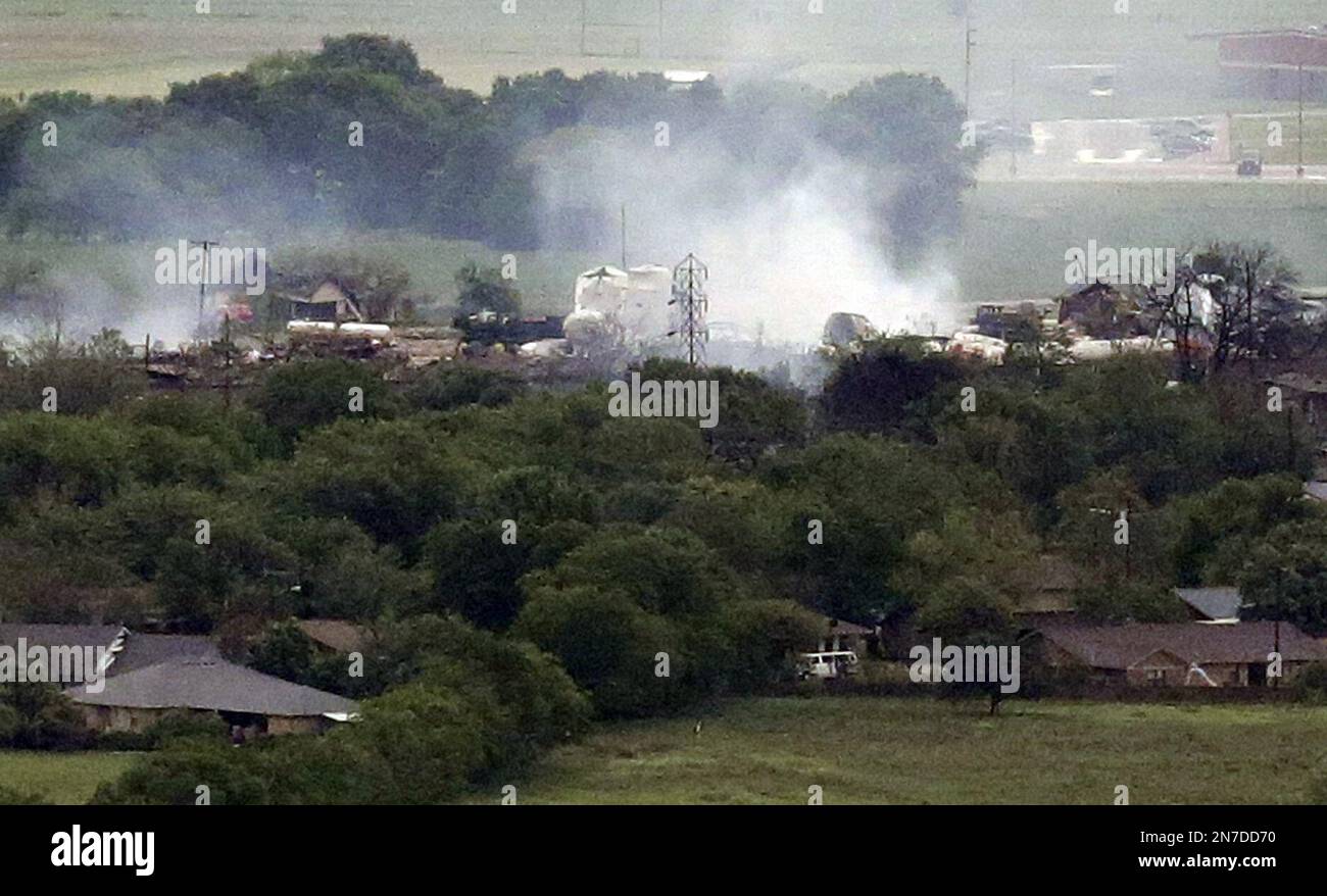 FILE This April 18, 2013 file photo shows the remains of the the