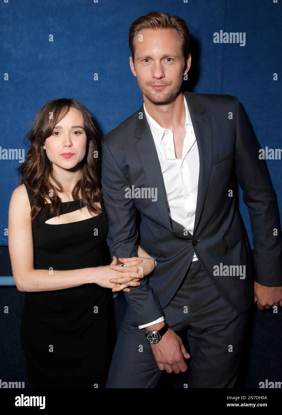 Ellen Page and Alexander Skarsgard attend the after party for the LA  premiere of Fox Searchlight Pictures' \, image size:943x1390