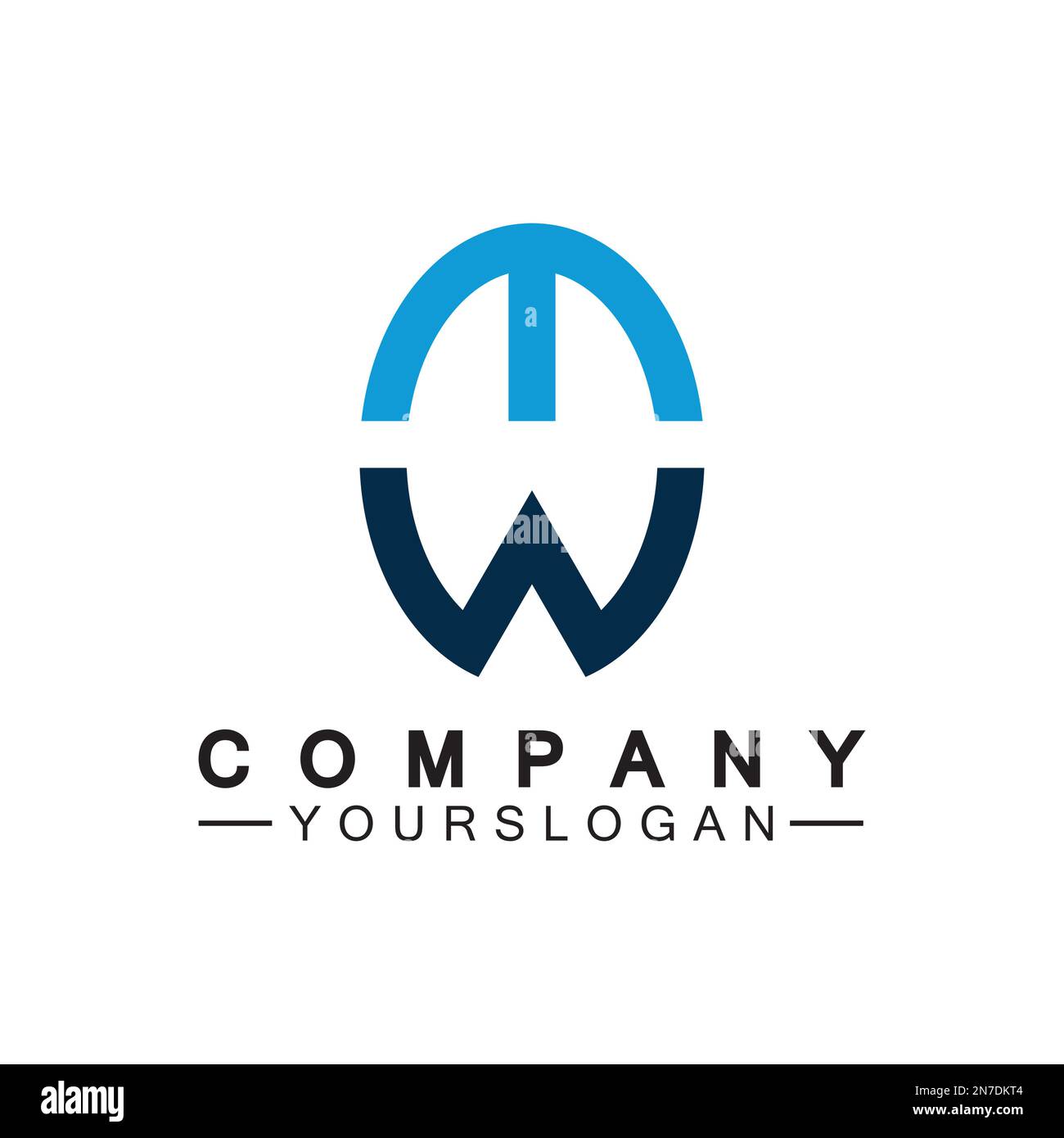 Initial letter wt logo or tw logo vector design template Stock Vector ...