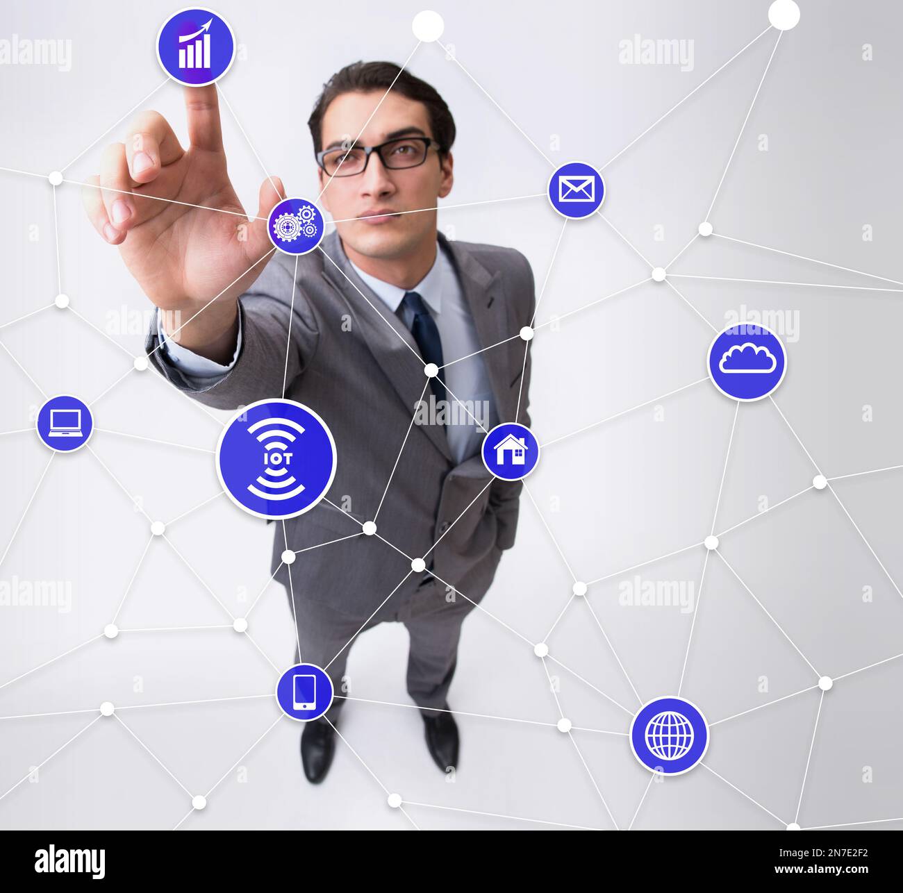 The internet of things concept with businessman Stock Photo - Alamy
