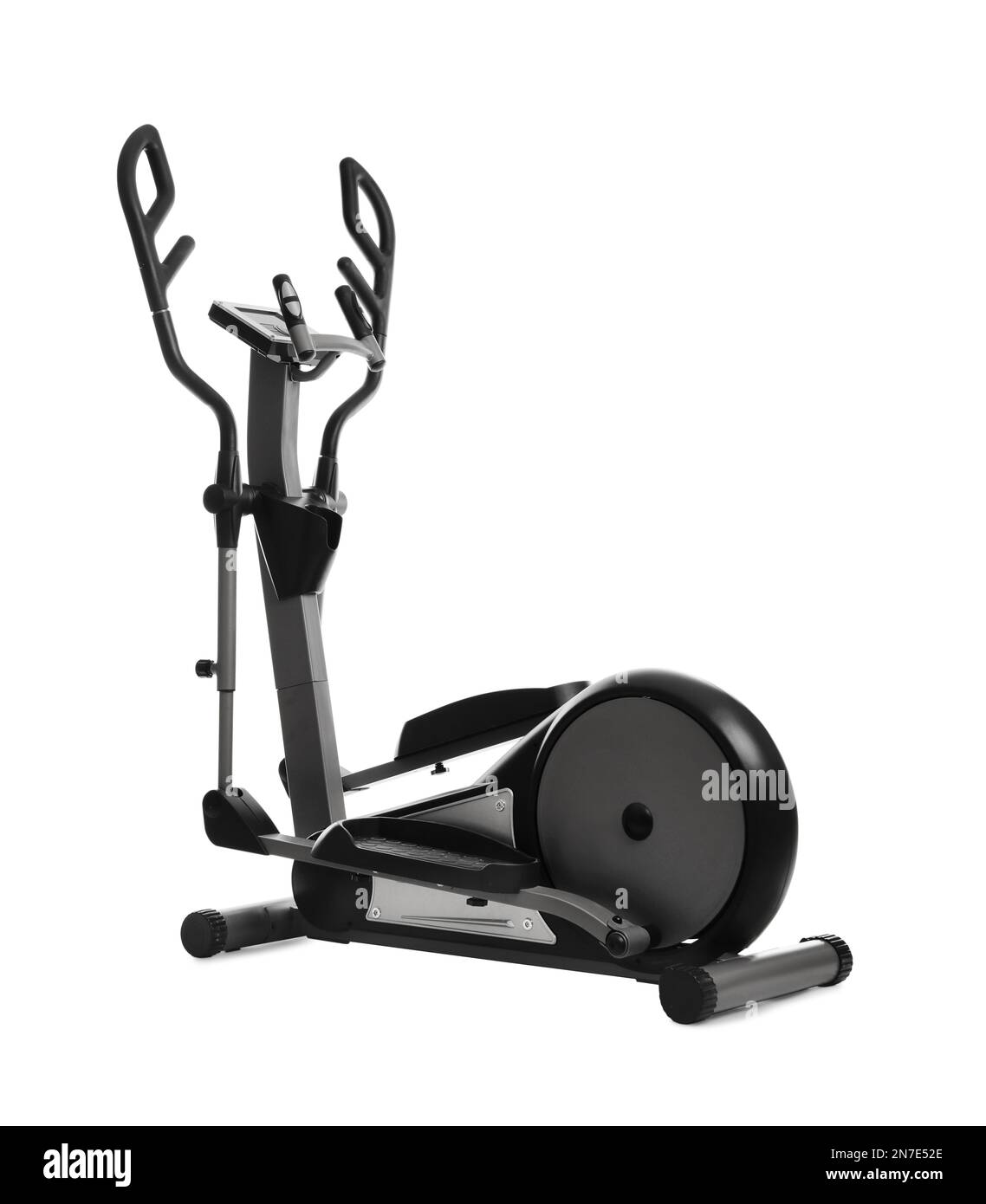 Modern elliptical machine cross trainer isolated on white Stock Photo