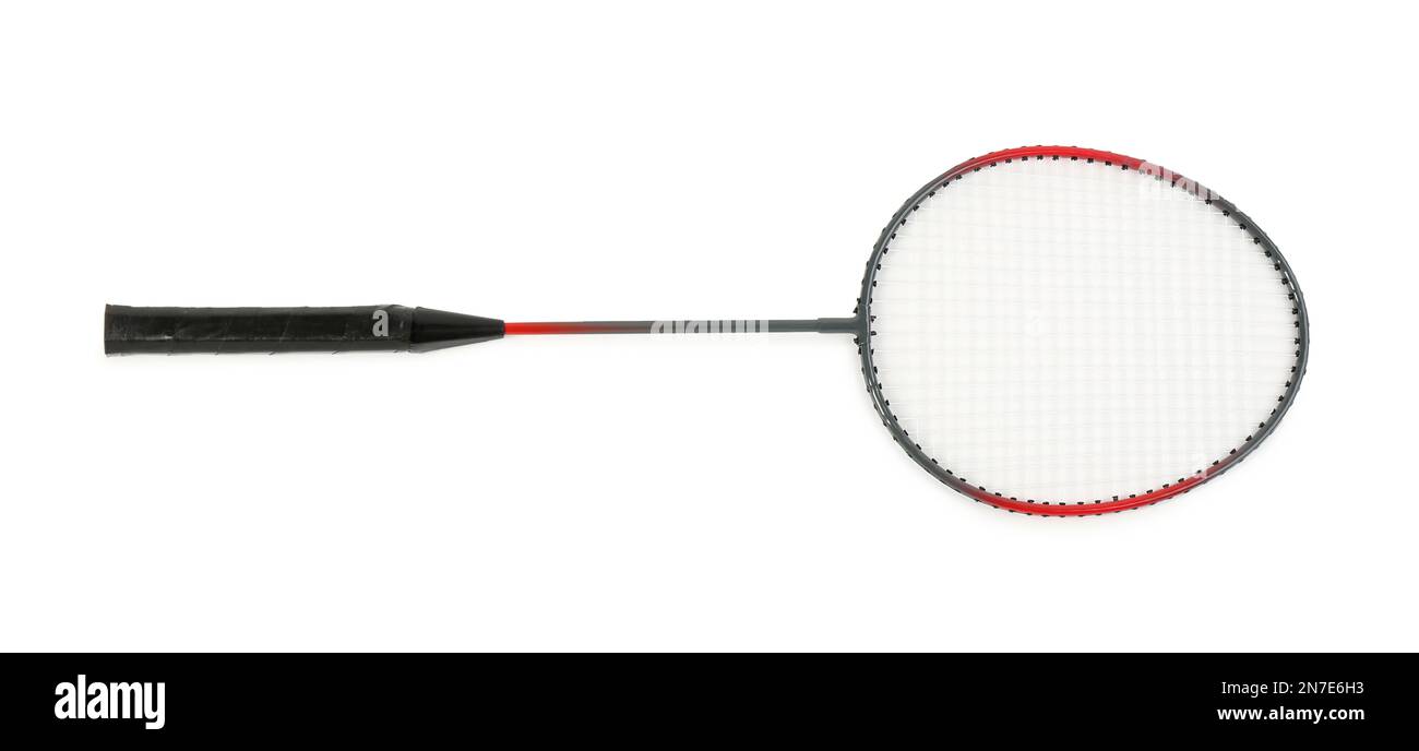 Racket isolated on white, top view. Badminton equipment Stock Photo Alamy