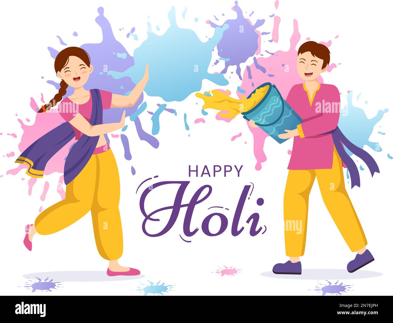 Happy Holi Festival Illustration with Colorful Pot and Powder In Hindi for Web Banner or Landing Page in Flat Cartoon Hand Drawn Templates Stock Vector Image & Art - Alamy Happy Holi Festival Illustration with Colorful Pot and Powder In Hindi for Web Banner or Landing Page in Flat Cartoon Hand Drawn Templates Stock Vector Image & Art - Alamy