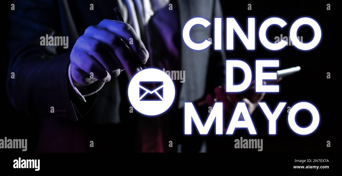 Writing displaying text Cinco De Mayo. Business showcase Mexican ...