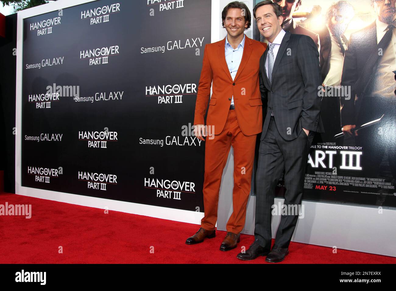 Bradley Cooper, left, and Ed Helms pose together at the LA Premiere of
