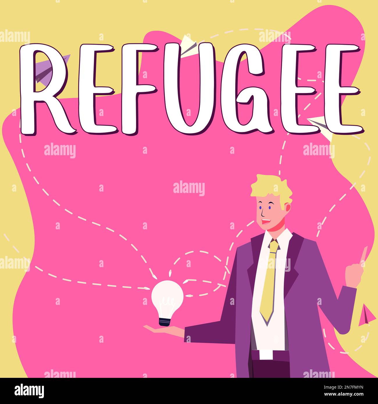 Sign displaying Refugee. Business concept refer to movements of large