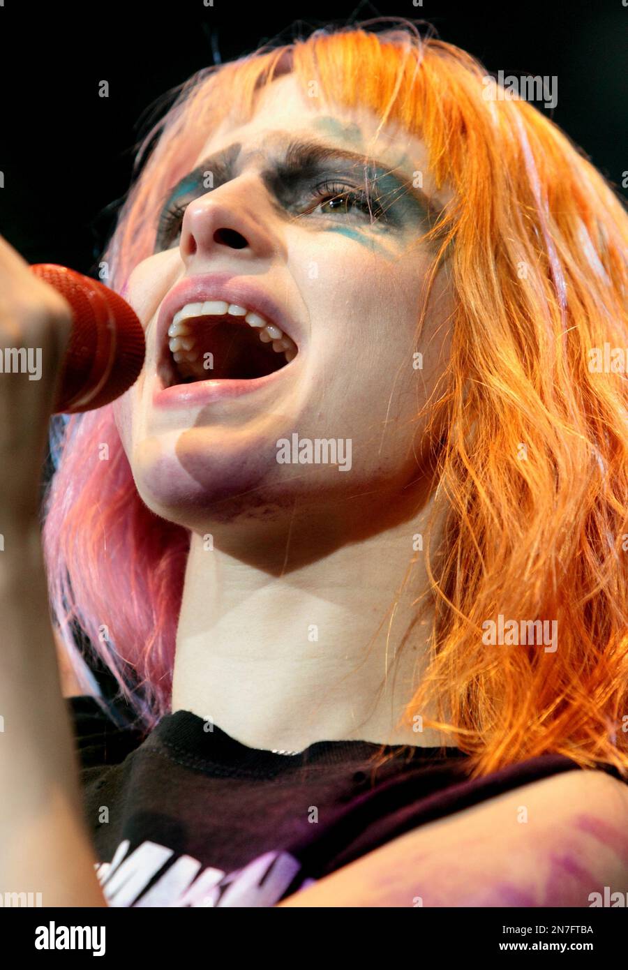 Hayley Williams of the rock band Paramore performs on stage during