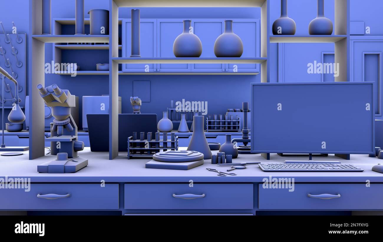 Chemical laboratory, illustration Stock Photo Alamy