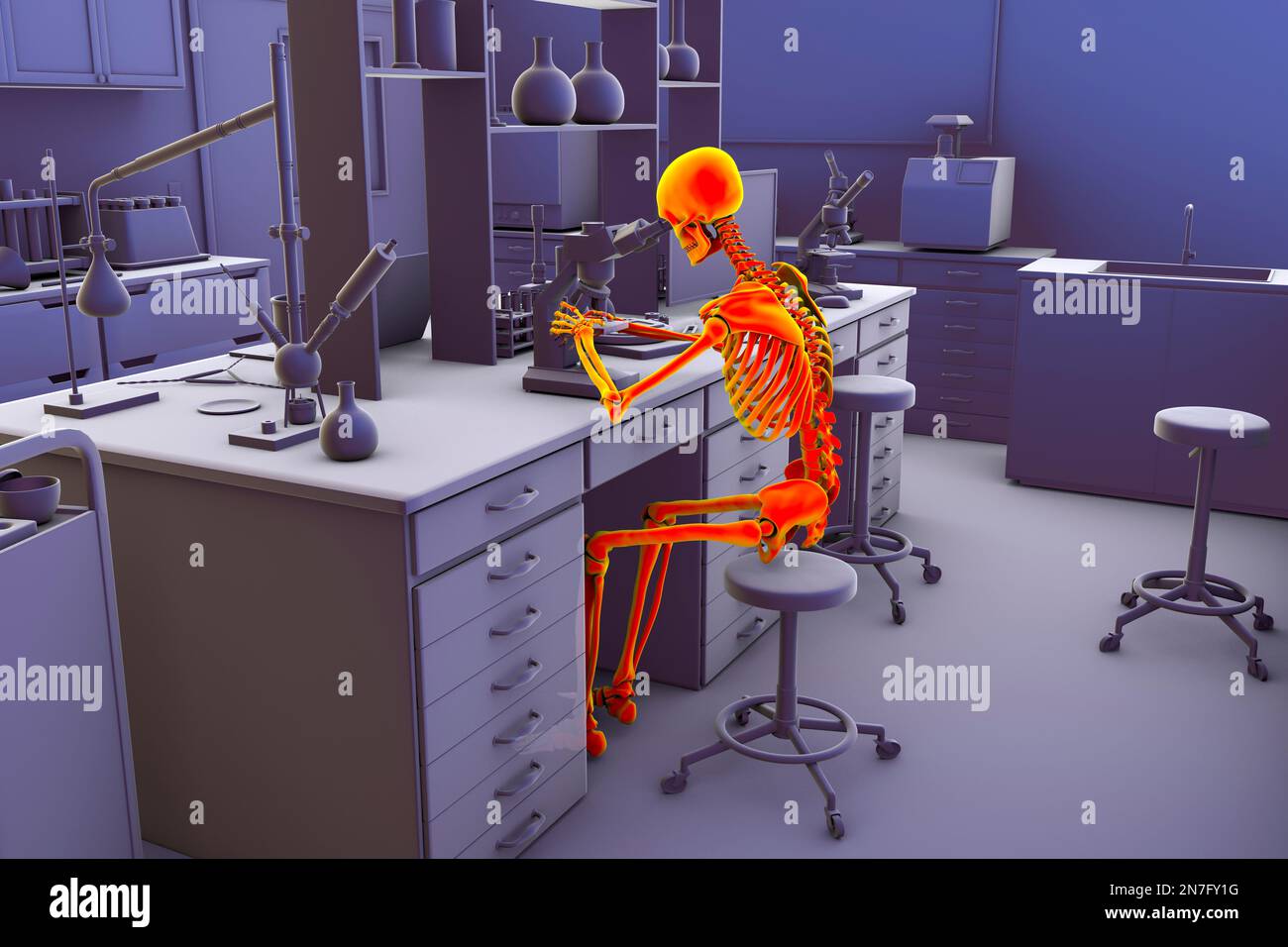 Musculoskeletal Disorders In Lab Workers, Illustration Stock Photo - Alamy