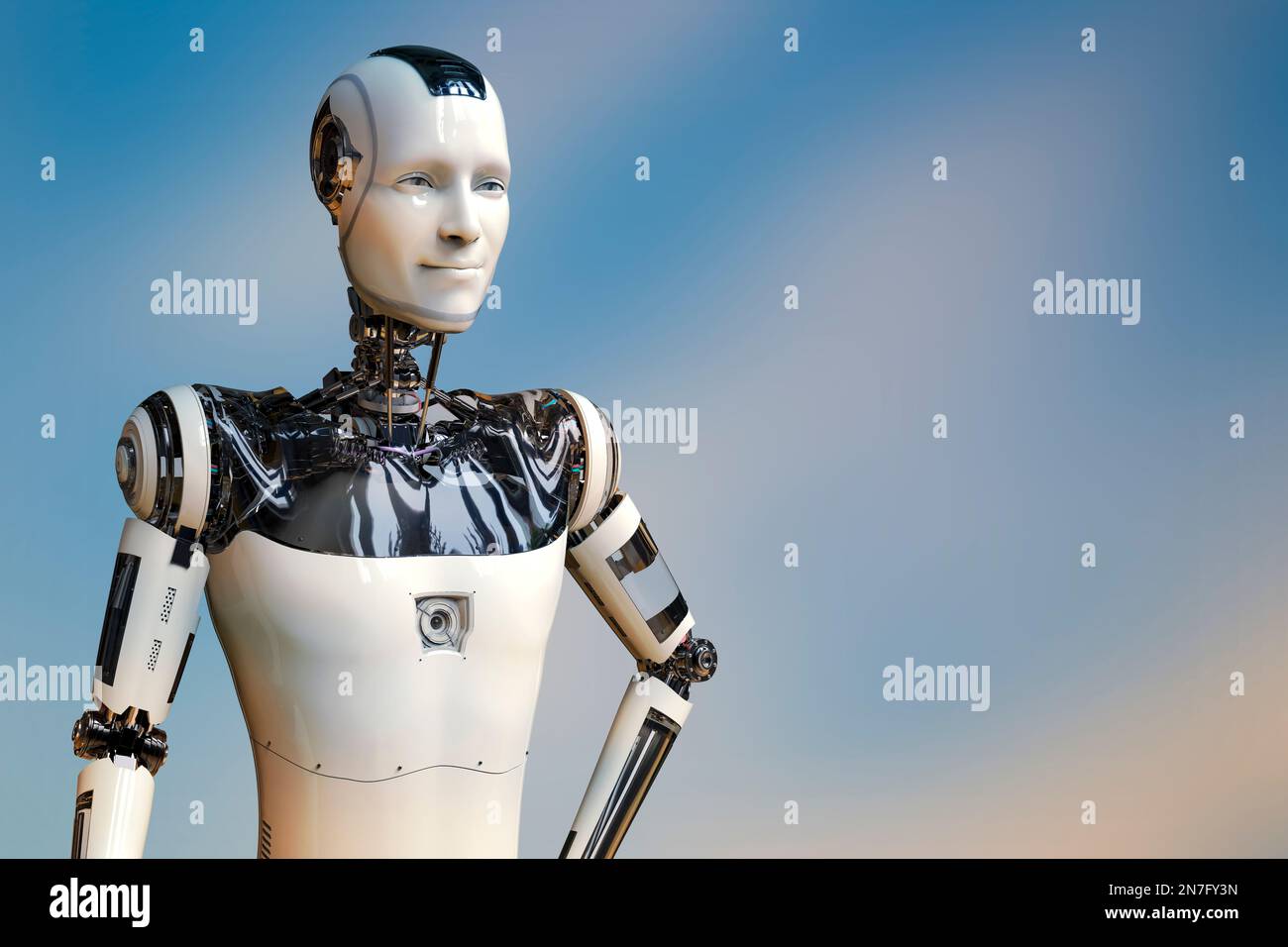 Human Like A Robot In A Pensive Posture - Fotografias de stock e mais  imagens de Robô - Robô, Braço Robotizado, Inteligência Artificial - iStock