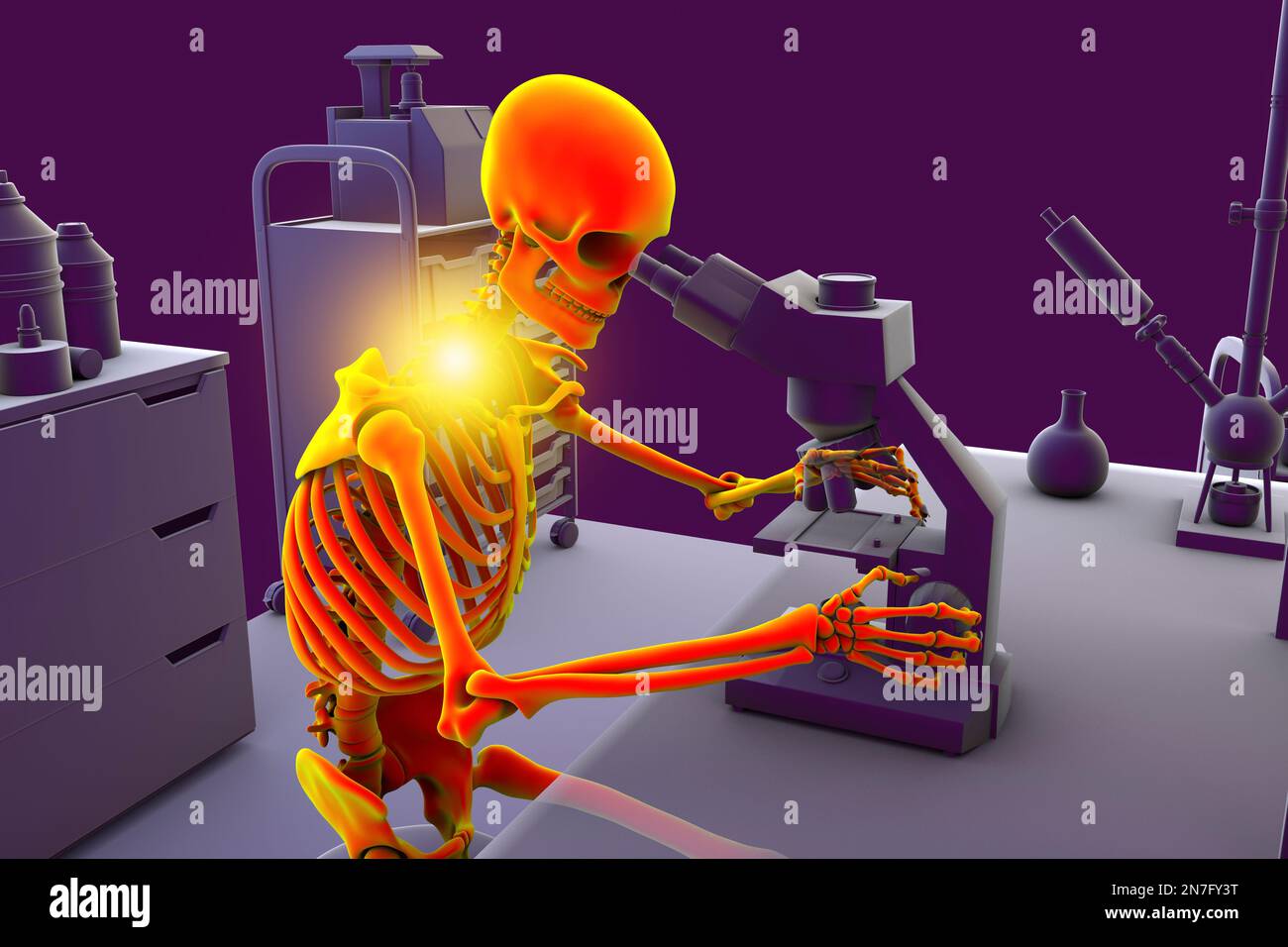 Musculoskeletal Disorders In Lab Workers, Illustration Stock Photo - Alamy